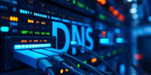 Busy networking diagram showing the DNS server