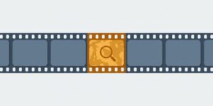 A film strip showing one frame under analysis