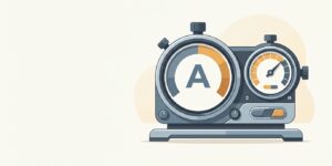 A picture showing two grading meters - one for grade letter, other for confidence level