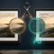 Illustration showing two pictures of the golden sunset where one is real and one is ai generated. The magnifying glass over the ai generated one shows pixelated content representing the ability AI differences